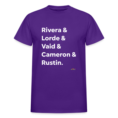 Inclusive LGBTQ+ Activists T-shirt (White) - purple