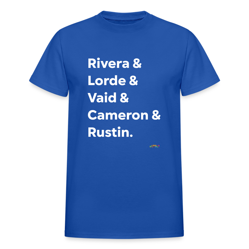 Inclusive LGBTQ+ Activists T-shirt (White) - royal blue