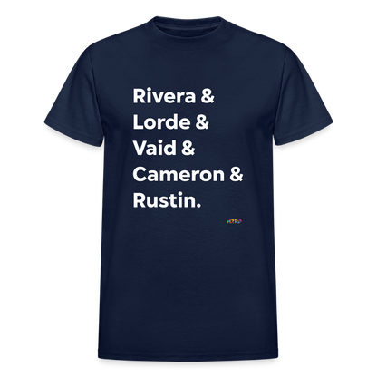 Inclusive LGBTQ+ Activists T-shirt (White) - navy