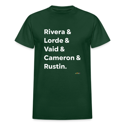 Inclusive LGBTQ+ Activists T-shirt (White) - forest green